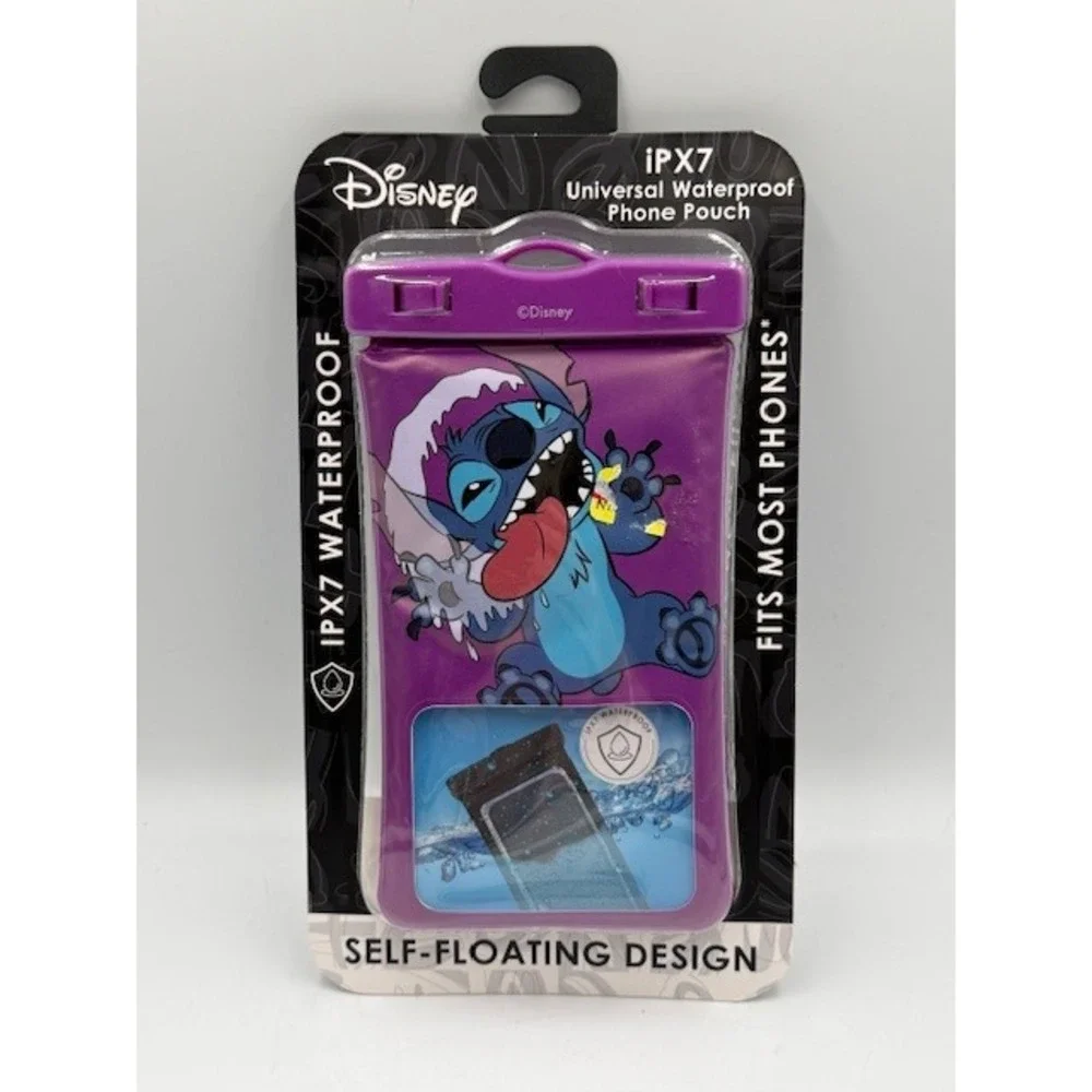 Disney Stitch IPX7 Universal Waterproof Phone Pouch Self-Floating Purple Case